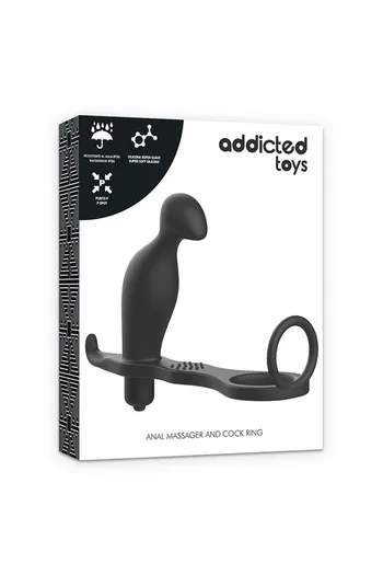 Massaggiatore Anale con Cockring ADDICTED TOYS | Gioco Sessuale per Coppie
