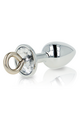Plug Anale in Metallo con Cristallo Trasparente OHMAMA - Eleganza e Stimolazione