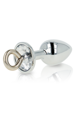 Metal Anal Plug with Transparent Crystal by OHMAMA - Elegance and Stimulation