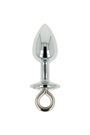 Plug Anale in Metallo con Cristallo Trasparente OHMAMA - Eleganza e Stimolazione