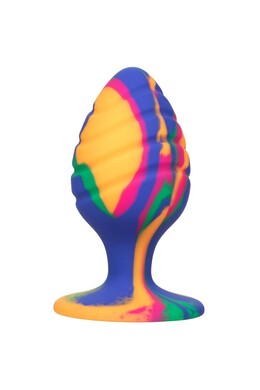 Trippy Cheeky Medium Tie Dye Plug: Anal Play with Style and Safety