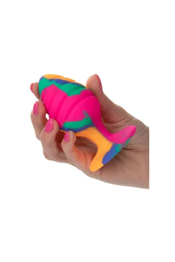 Trippy Cheeky Medium Tie Dye Plug: Anal Play with Style and Safety