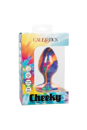 Trippy Cheeky Medium Tie Dye Plug: Anal Play with Style and Safety