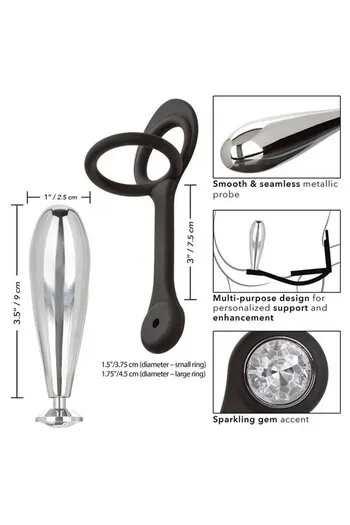 Plug Star Glider: Potenziatore Doppio in Silicone con Sonda Metallica per Esperienze Personalizzate