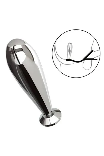 Star Glider Plug: Dual Silicone Enhancer with Metal Probe for Customized Pleasure