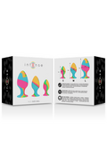 Set Intense™ Anal Plugs: Esplora il Piacere con Design Tie-Dye e Base a Ventosa
