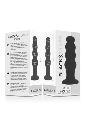 Plug Anale Black&Silver™ - Stimolatore in Silicone Medico per Principianti ed Esperti