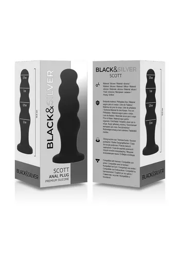 Plug Anale Black&Silver™ - Stimolatore in Silicone Medico per Principianti ed Esperti