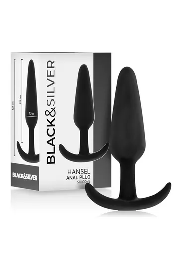 Plug Anal Black&Silver™ Hansel™ - Giocattolo Sessuale in Silicone per Principianti ed Esperti