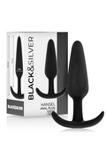 Plug Anal Black&Silver™ Hansel™ - Giocattolo Sessuale in Silicone per Principianti ed Esperti