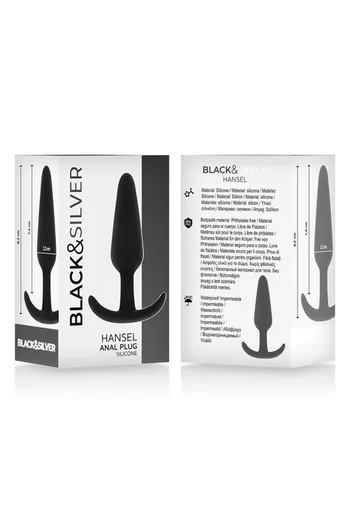 Plug Anal Black&Silver™ Hansel™ - Giocattolo Sessuale in Silicone per Principianti ed Esperti