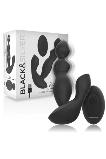 Plug Anale Vibrante Black&Silver Cora: Potenza e Controllo