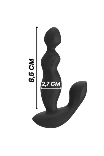 Plug Anale Vibrante Black&Silver Cora: Potenza e Controllo