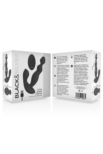 Plug Anale Vibrante Black&Silver Cora: Potenza e Controllo