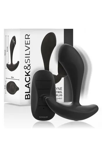 Black&Silver Dwayne Vibrating Anal Plug