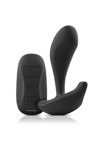 Black&Silver Dwayne Vibrating Anal Plug