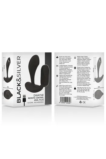 Plug anale vibrante Black&Silver Dwayne