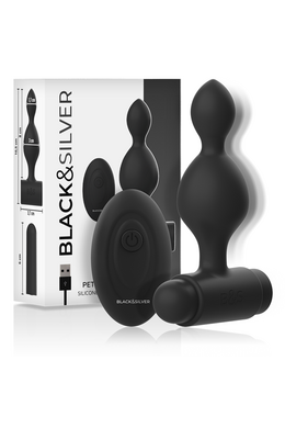 Black&Silver™ Tucker - Remote Control Vibrating Anal Plug | 10 Vibration Modes