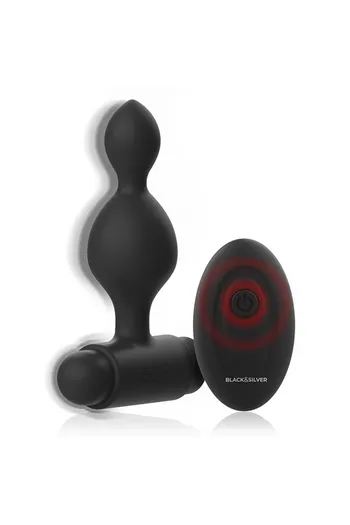 Black&Silver™ Tucker - Remote Control Vibrating Anal Plug | 10 Vibration Modes
