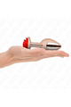 Rose Gold Metal Anal Plug with Red Rose - Elegant & Sensual