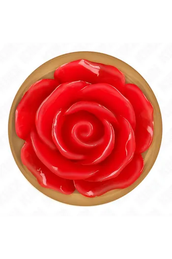 Rose Gold Metal Anal Plug with Red Rose - Elegant & Sensual