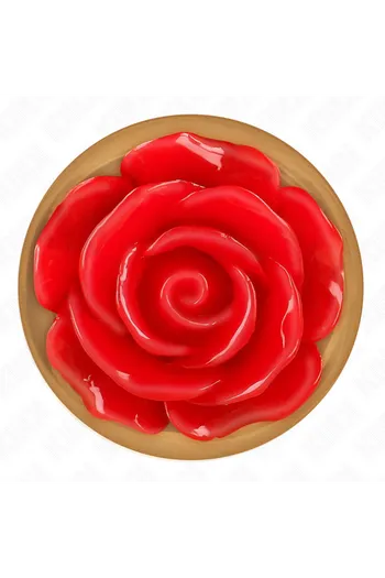 Rose Gold Metal Anal Plug with Red Rose - Elegant & Sensual