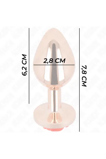 Plug Anale Metallo Oro Rosa con Rosa Rossa - Lusso e Sensualità