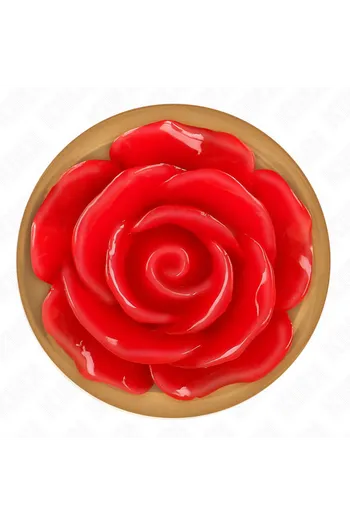 Rose Gold Metal Anal Plug with Red Rose - Elegant and Sensual