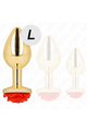 Golden Anal Plug with Red Rose - Elegant and Safe
