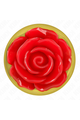 Golden Anal Plug with Red Rose - Elegant and Safe