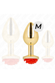 Golden Anal Plug with Red Rose - Elegant and Safe