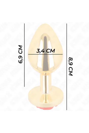 Golden Anal Plug with Red Rose - Elegant and Safe