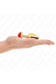 Golden Anal Plug with Red Rose - Elegant and Safe