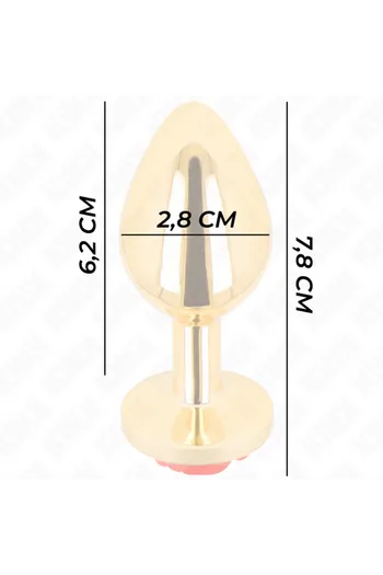 Golden Anal Plug with Red Rose - Elegant and Safe