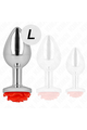Metal Anal Plug with Red Rose - Smooth and Elegant