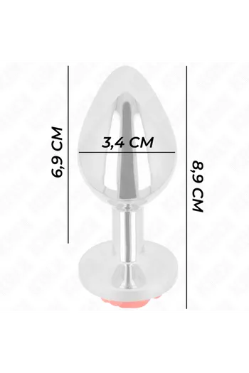 Metal Anal Plug with Red Rose - Elegant and Safe