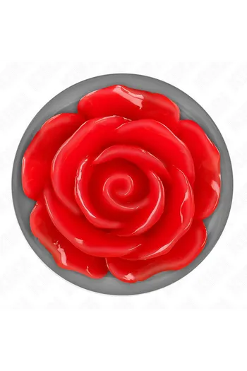 Plug Anale Metallico con Rosa Rossa - Elegante e Sicuro