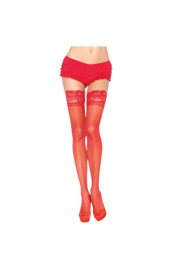 LEG AVENUE - COLLANT ROSSO CON PIZZO AUTOADESIVO