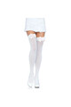 LEG AVENUE - CALZAMAGLIA IN NYLON CON FIOCCO BIANCO/ROSA