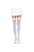LEG AVENUE - CALZAMAGLIA IN NYLON CON FIOCCO BIANCO/BIANCO
