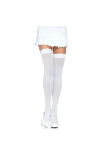 LEG AVENUE - CALZINI IN NYLON BIANCO