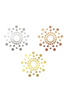 Mimi Temporary Tattoos - 3 Pairs in Gold, Silver, and Bronze | Sensual Body Decoration