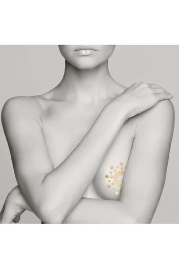 Mimi Temporary Tattoos - 3 Pairs in Gold, Silver, and Bronze | Sensual Body Decoration