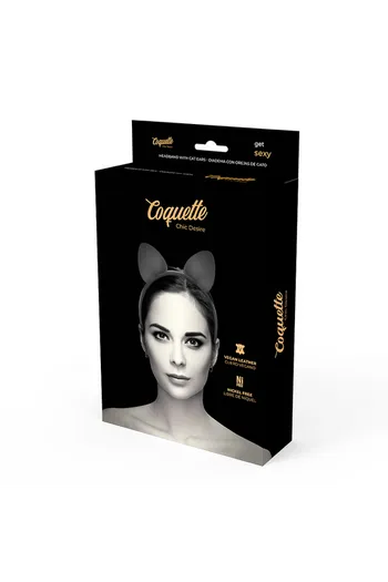 Cat Ear Headband in Vegan Leather - Coquette Chic Desire