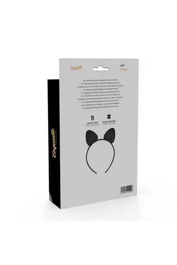 Cat Ear Headband in Vegan Leather - Coquette Chic Desire