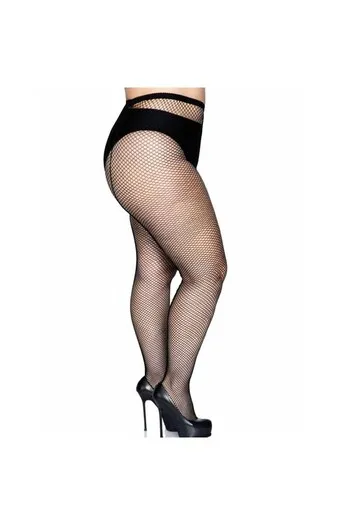 LEG AVENUE - COLLANT CON GAMMA POSTERIORE - NERO TAGLIA PLUS