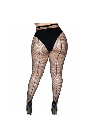 LEG AVENUE - COLLANT CON GAMMA POSTERIORE - NERO TAGLIA PLUS