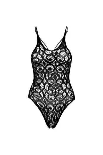 LEG AVENUE - ORSACCHIOTTO IN PIZZO A SCORRIMENTO SENZA CUCITURE NERO