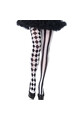 LEG AVENUE - COLLANT ARLECCHINO NERO/BIANCO