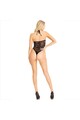 LEG AVENUE - CORPO SENZA CUCITURE CON COLLO ALLACQUA NERO